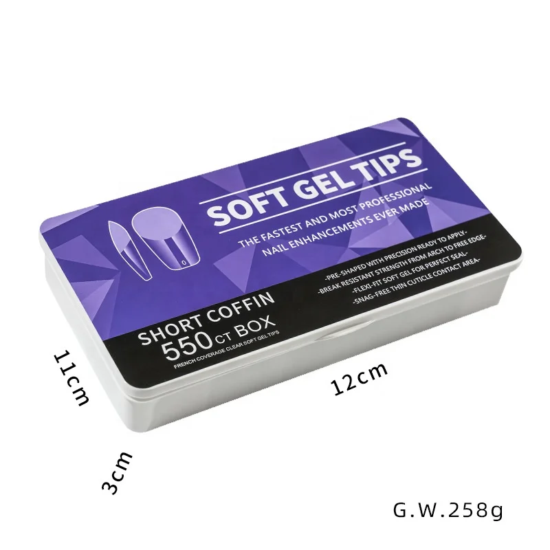 Amazon New Arrival Box Packing Nail Tips Ultra Thin Traceless Scrub Long Water Drop Almond Non Engraving And Grinding False Nail