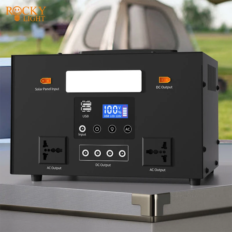 Solar photovoltaic outdoor power supply Mobile energy storage power 220V lithium iron phosphate battery multi-function high-powe