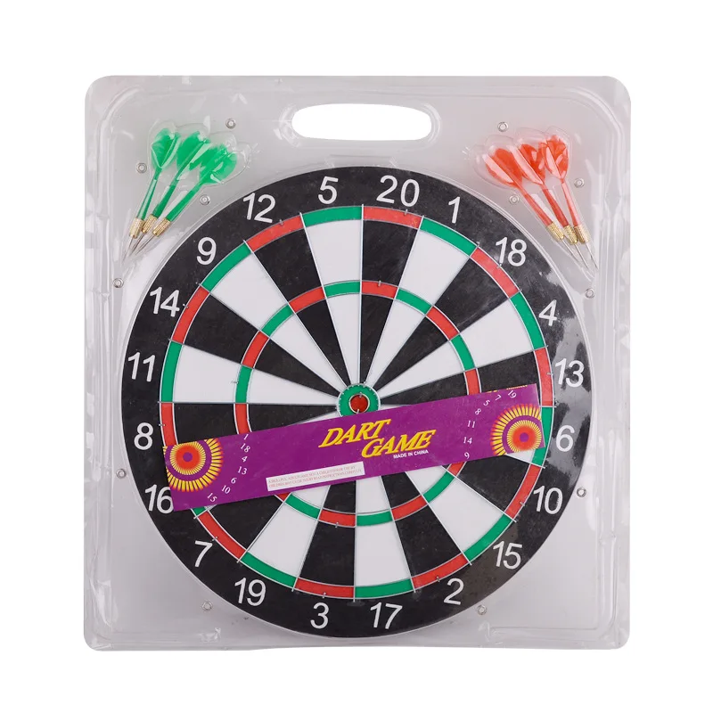 Cheap Double-Sided 12 15 17 Inch Dartboard With Bblister Packaging Game 6 Dart Board Set for Adults Bars Arcades Billiard Rooms