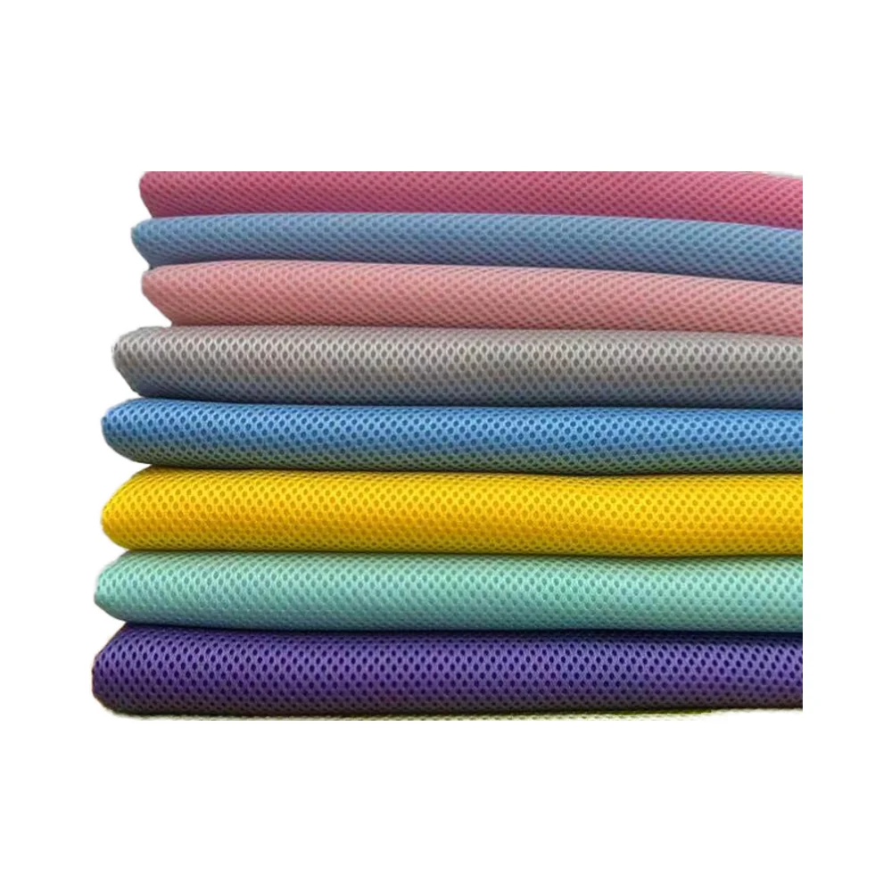 Wellcool 10-15-20mm Thickness 3D Air Mesh Fabric Warp Knitted Washable Soft Diamond Open Mesh Pillow Upholstery Car Use Girls