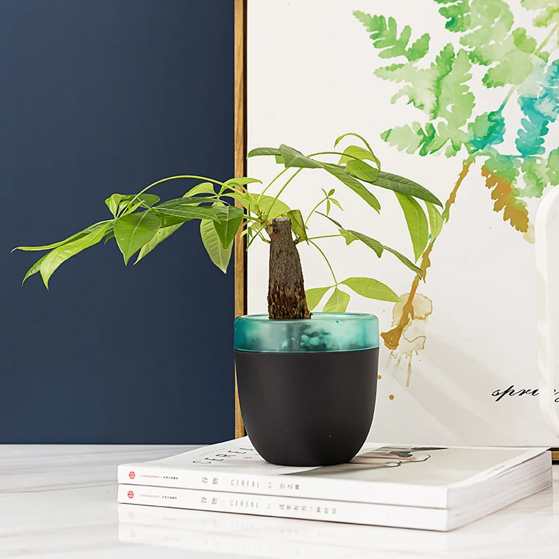 Wholesale Lazy Double Layer Cheap Plastic Flower Succulent Self Watering Planter Pots