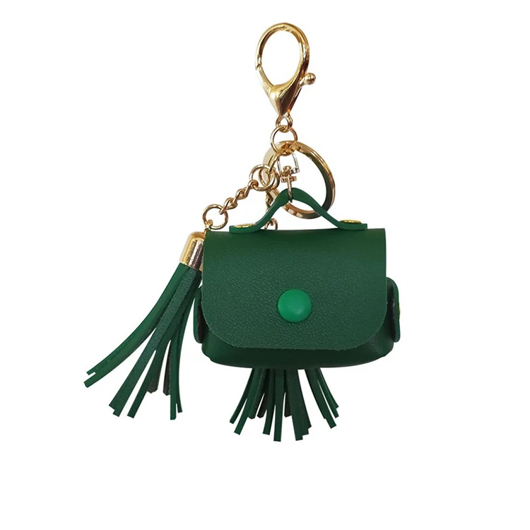 Женский переносной кожаный чехол с кисточками для беспроводных наушников