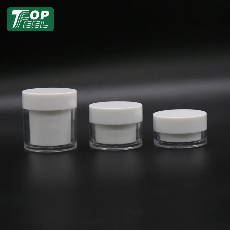 Factory Wholesale Luxurious Empty 20g 30g 50g 200g PS Plastic Double Wall Cosmetic Jar for Body Cream