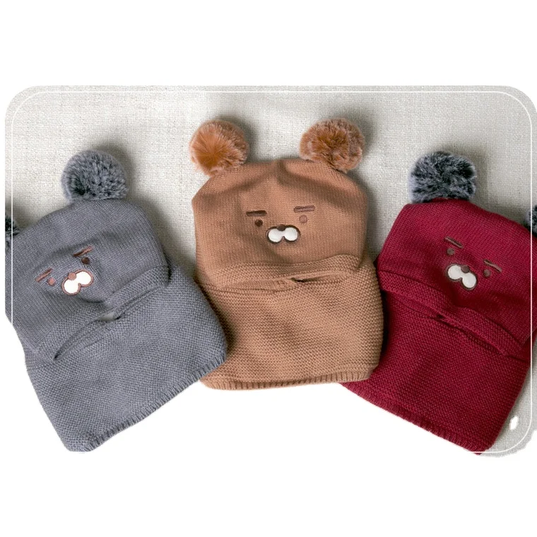 Baby warm Hat Autumn Winter Boys Girls fleece Baby ear protection Windproof soft knitted hat