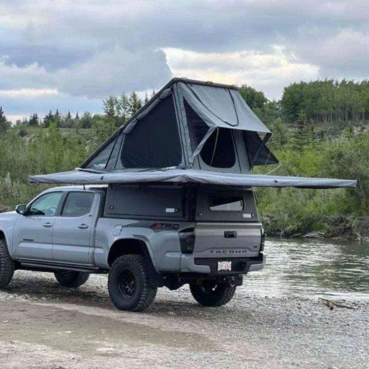 Aluminium Triangle Shell Camping Suv Car Rooftop Tent Hard Shell Cover Car Roof Top Tent For Sale