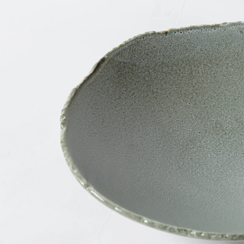 YAYU New Star Class Restaurant Porcelain Tableware Curry Rice Deep Tazon Dishes Irregular Edge Grey Matte Ceramic Dinner Plates