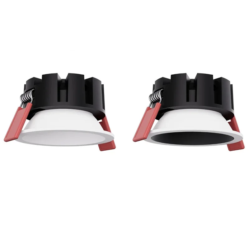 Smart cct aluminium anti glare spotlight project cut off 75mm 10w led recessed down light tuya zigbee dimmable cob downlight