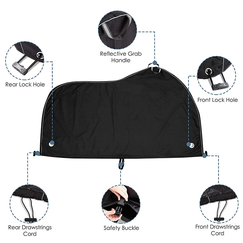 Durablel dustproof&waterproof 210D oxford fabric bike cover