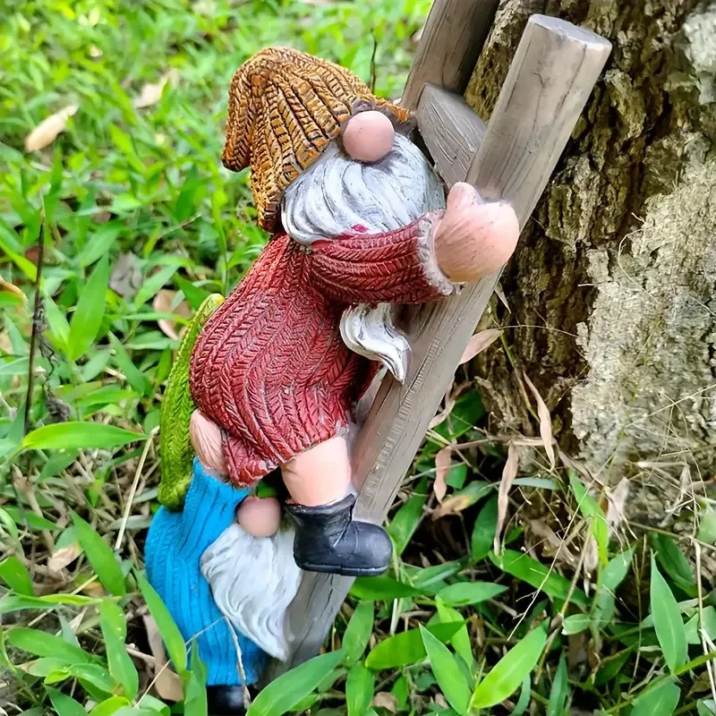 Wholesale Dwarf Stair Climbing Resin Crafts Dwarf Elf Ornaments Garden And Courtyard Decoration Ornaments