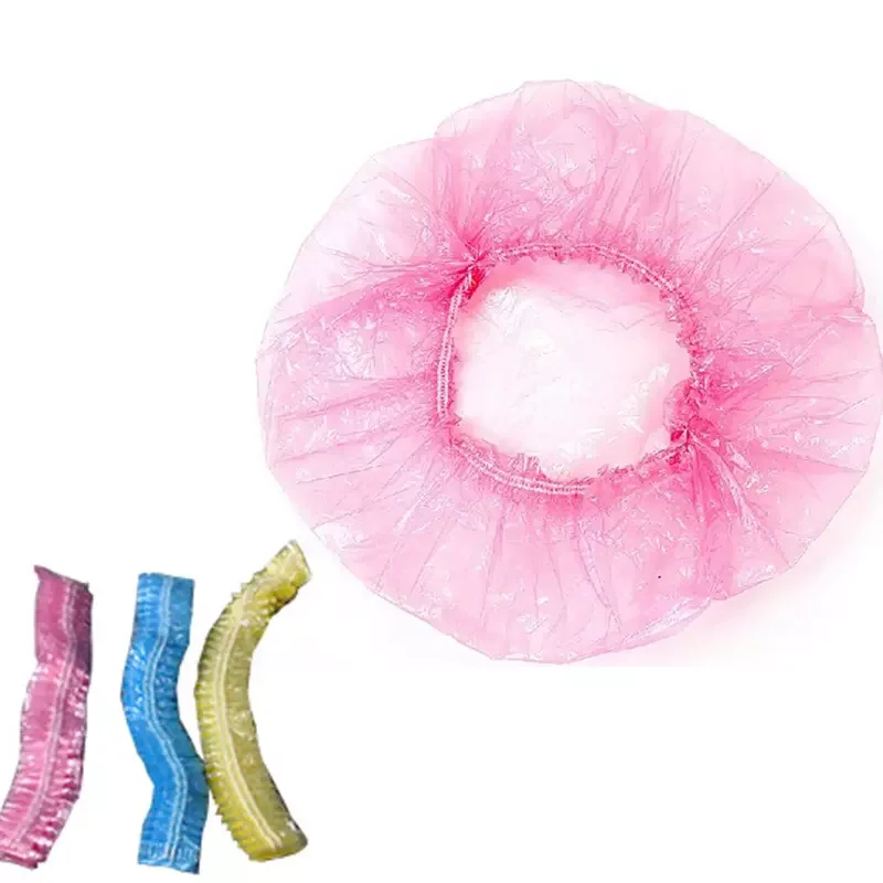 Одноразовая шапочка для душа из полиэтилена по заводской цене, домашнее покрытие для волос, шапочка для сауны, спа-салона