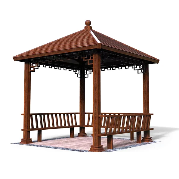 Chinese Style Art Outdoor Aluminum Frame Garden Pavilion for Sale