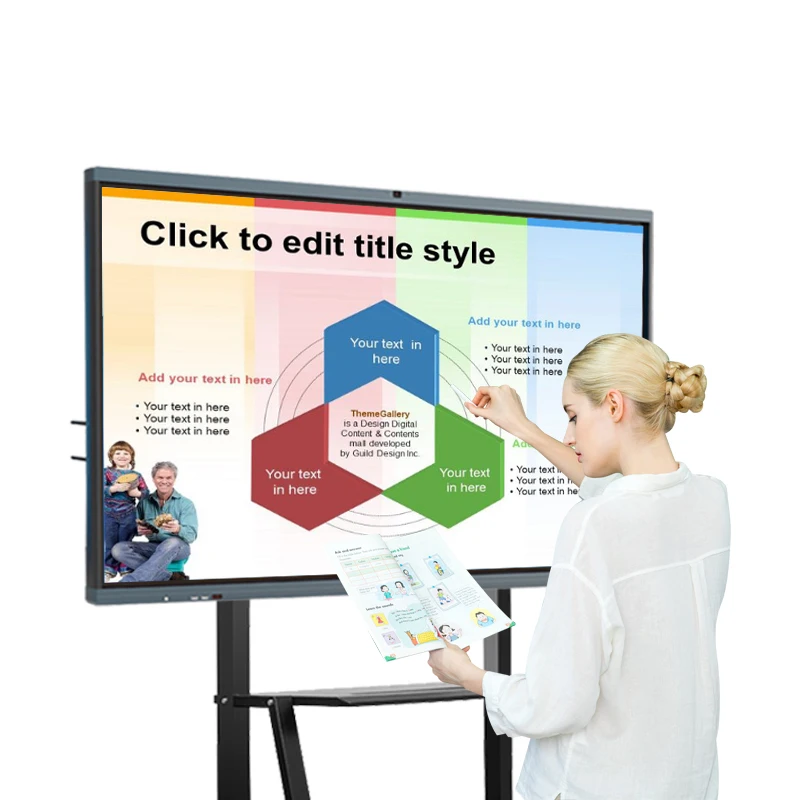 75 inch smart portable digital board touch screen stand electronic interactive whiteboard for classroom