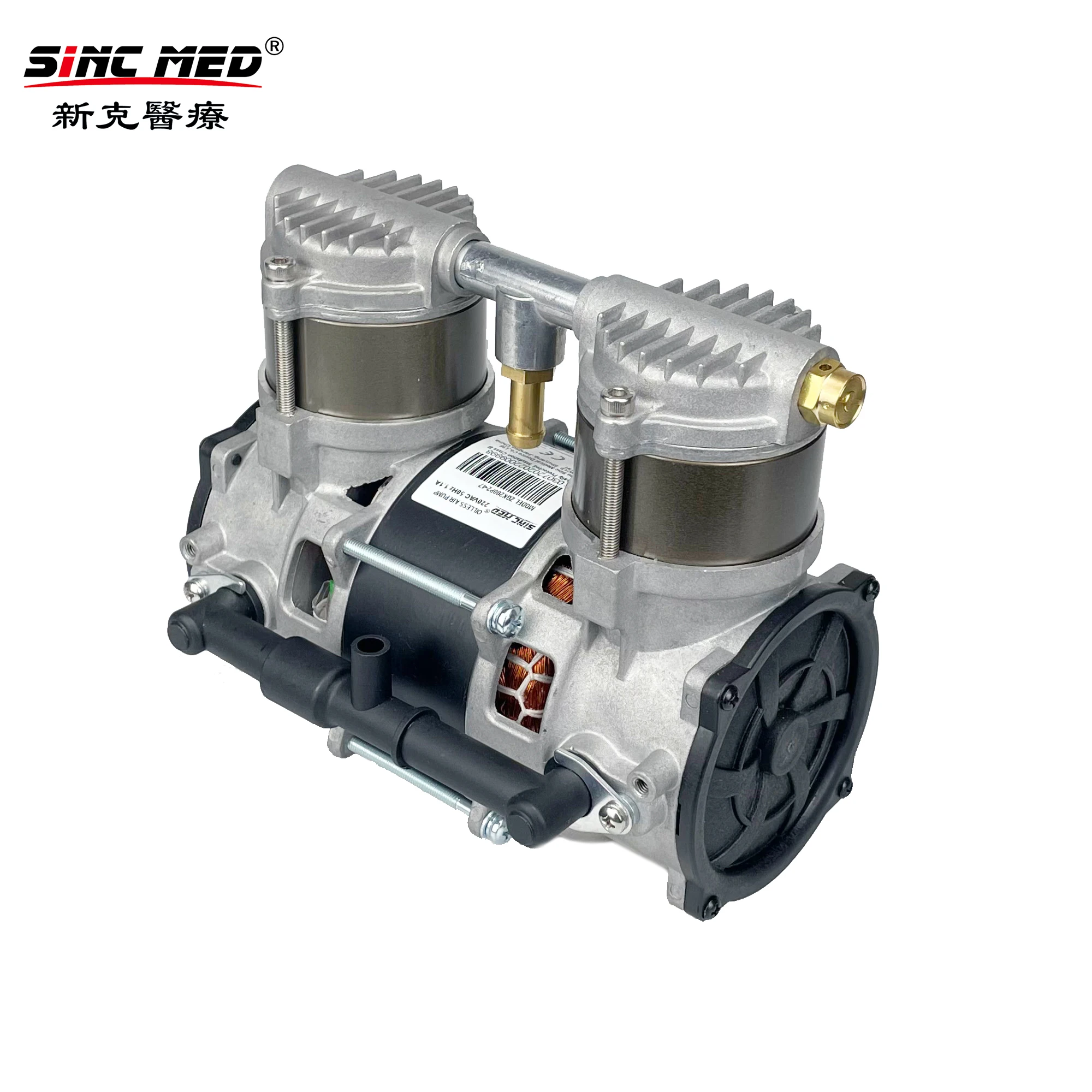 SINC MEDICAL 210W oil free  air compressor machine pistom pump for oxgenerator
