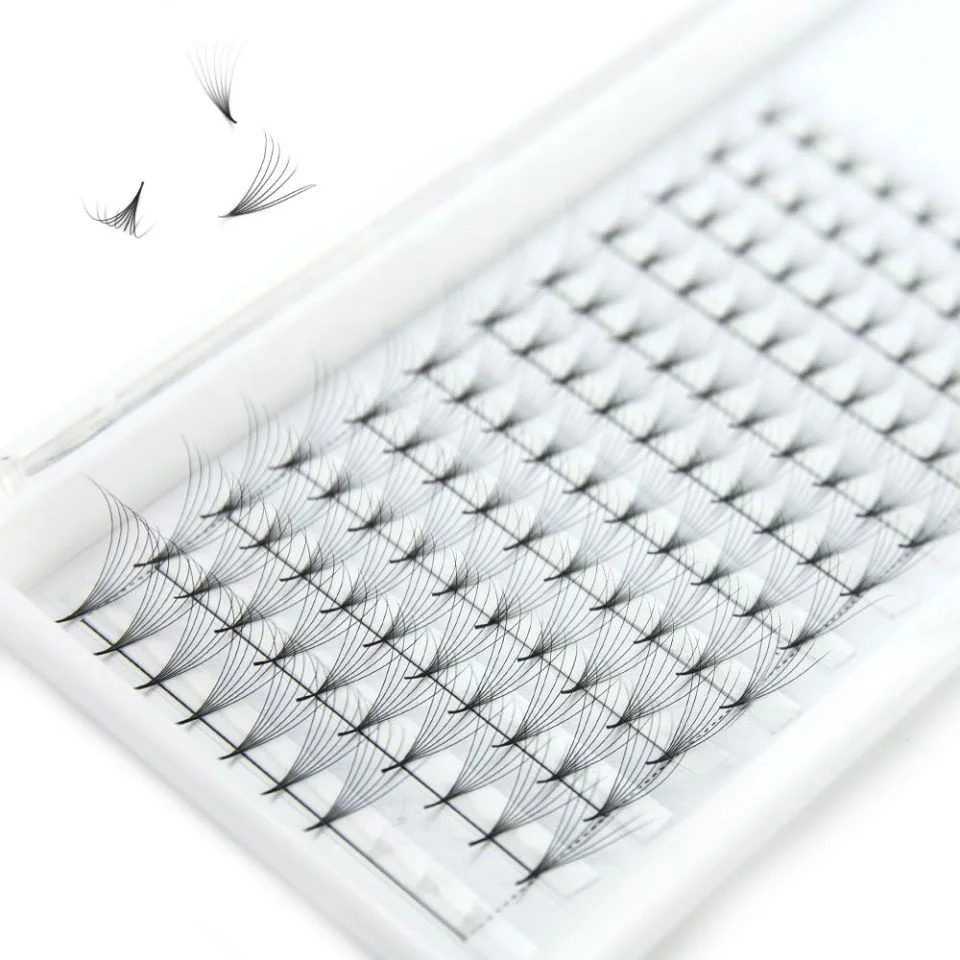 Chinese Factory Direct 7D Premade Fans Lashes Exquisite Durable 10mm Length 0.10mm Thickness PBT Handmade 15mm 0.07mm Colorful
