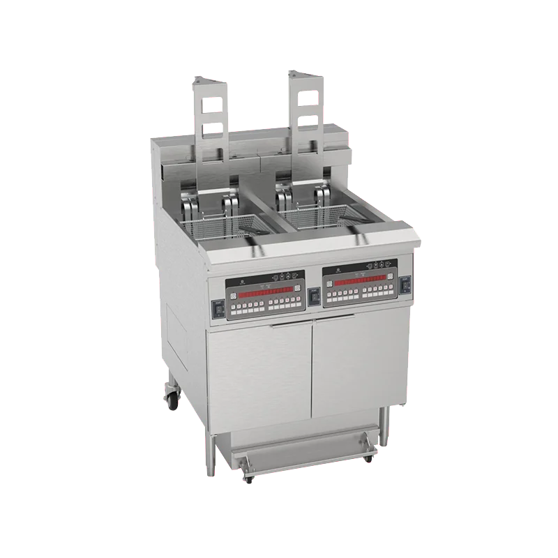 OFE-213 380V electric two tank two baskets with oil filter open deep fryer