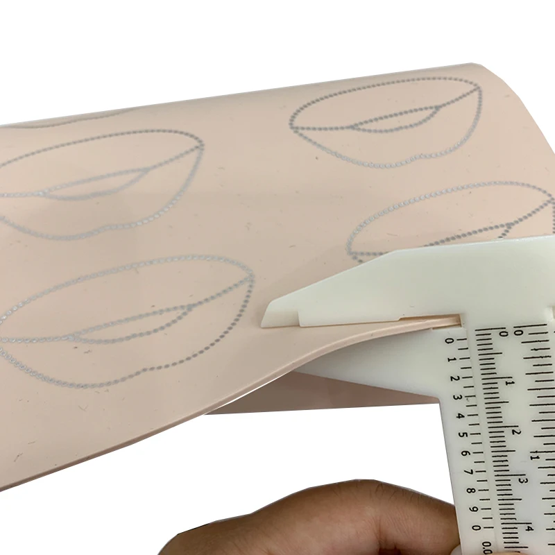 Two sides 1.5mmthickness Tattoo Practice Silicon Skin for Permanent Makeup and Microblading Nano brows ombre brows/lips