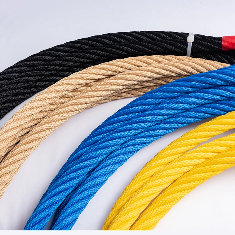 Soft touch PP combination ropes reinforced with steel wire