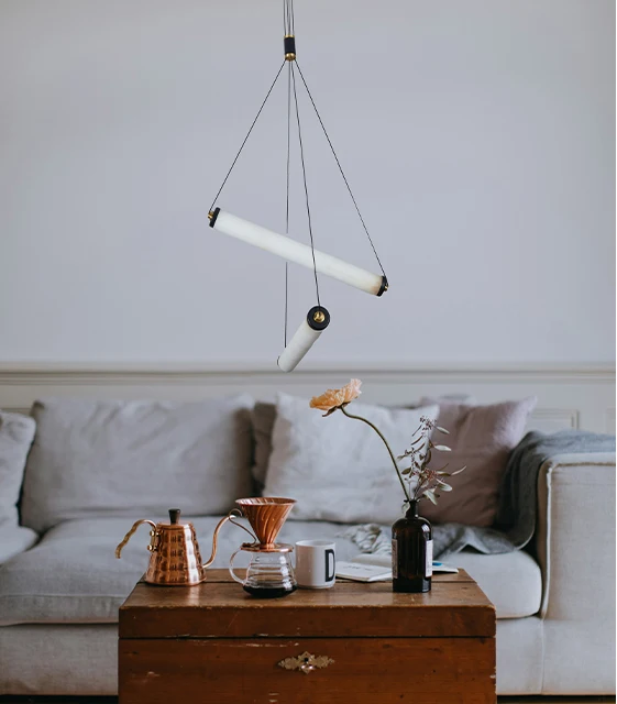 Marble Manufacturer Customized home office led alabaster chandelier marble pendant nature stone