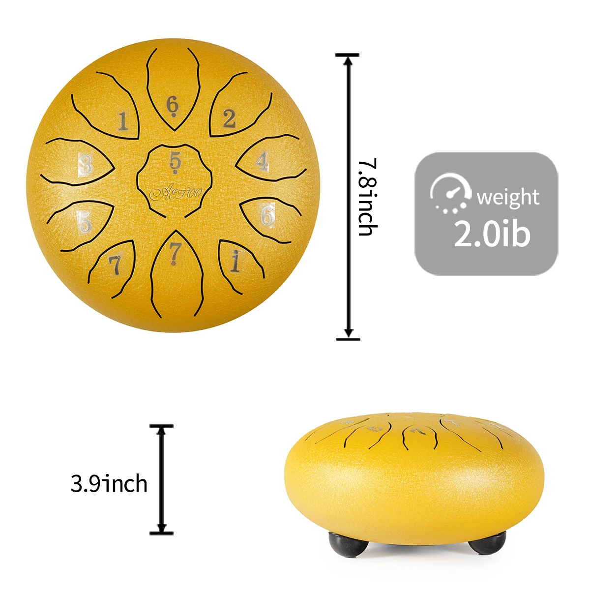 
Wholesale e-commerce drop shipping kid percussion musical instruments 6 inch mini steel hand tank tongue drum 
