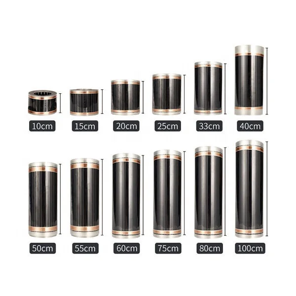 80w 150w 220w 400w Heating Tape Graphene Warm Electric far infrared underfloor carbon heating film OEM Available