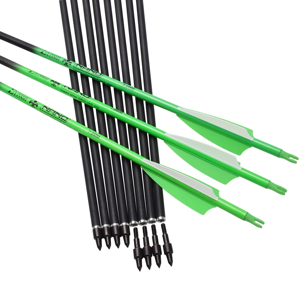 Elong Archery 7.8mm Rollfiberglass Arrows Bi-color High Quality Arrows For Outdoor Shooting Hunting