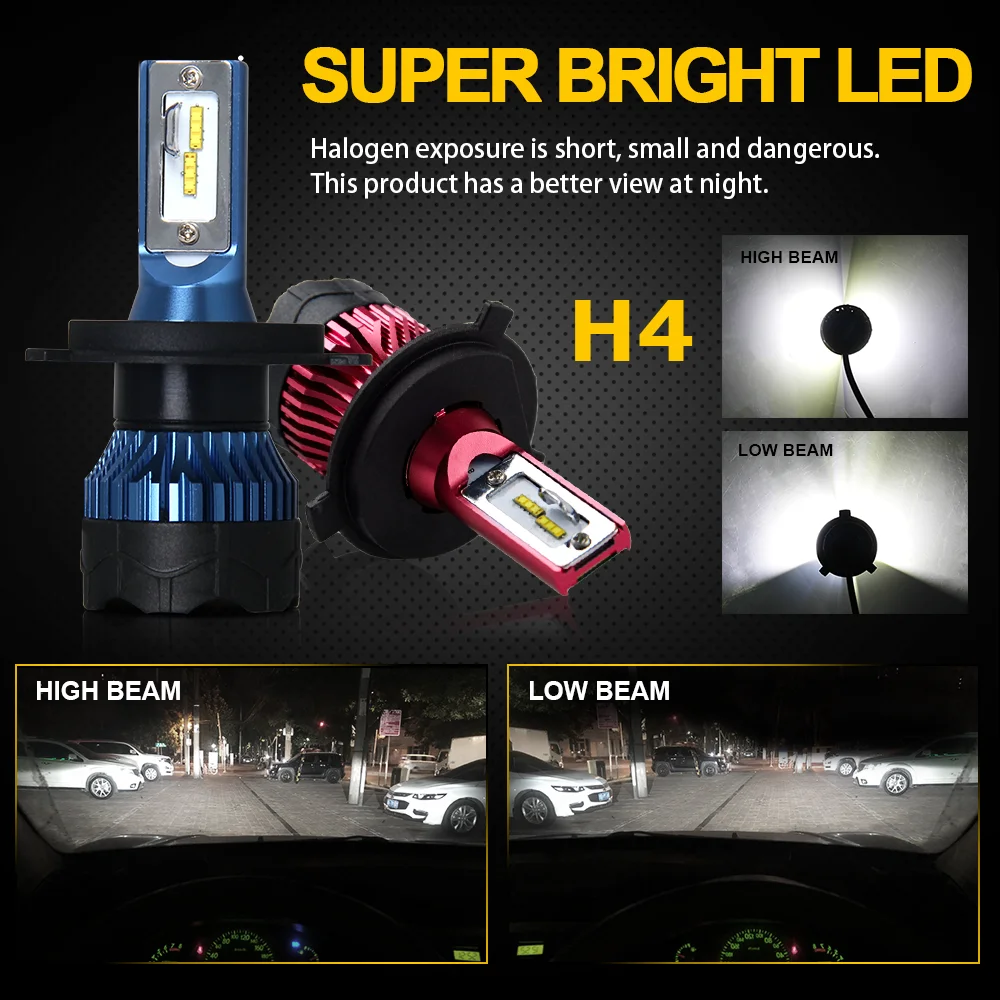 OEM K5 Perfect Cutline Fan Super Bright LED H7 H4 Bulbs 70W 16000LM 9005 HB3 HB4 5202 H11 H4 H7 Led Headlight for Auto Cars