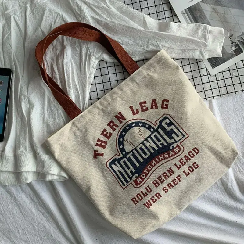 Wholesale custom eco 12 OZ plain cotton heavy canvas tote bag with inside outside front pockets shopping