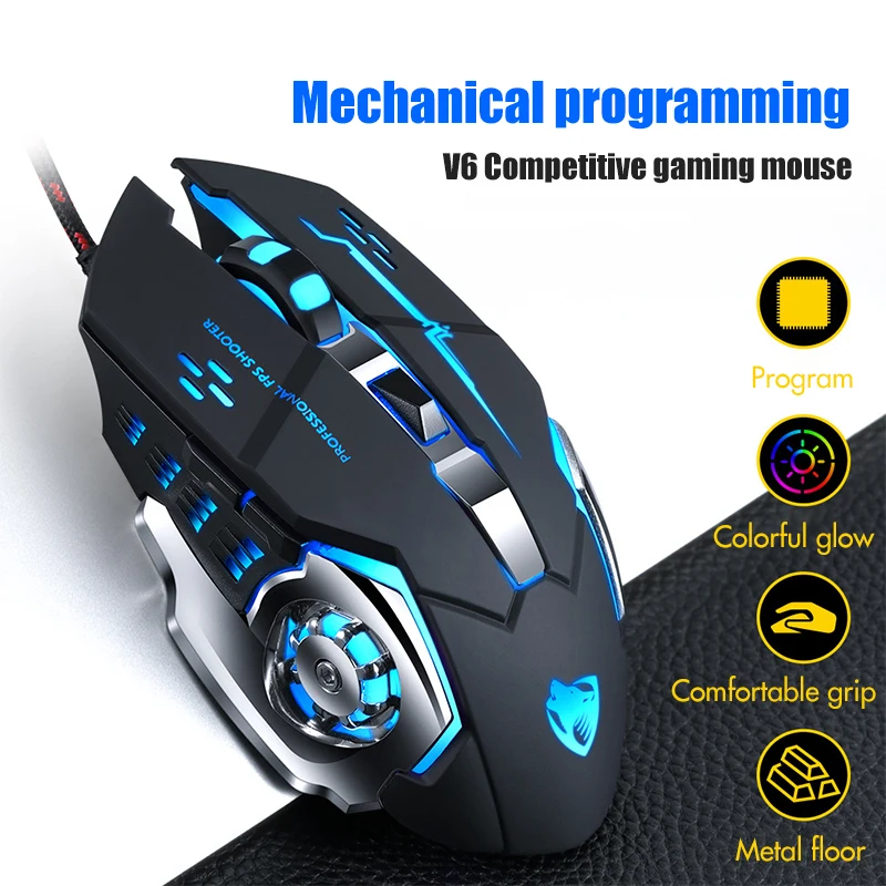  Эргономичная Хроматическая Проводная игровая мышь компьютерная оптическая для любителей компьютерных