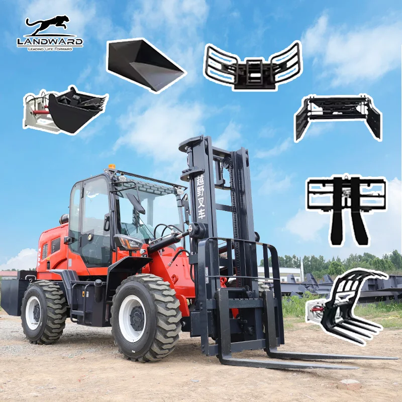 Factory Forklift 4WD 3.5 Ton 5 Ton Outdoor Off-Road All Terrain Forklift With EPA Euro 5 Engine Diesel Forklift