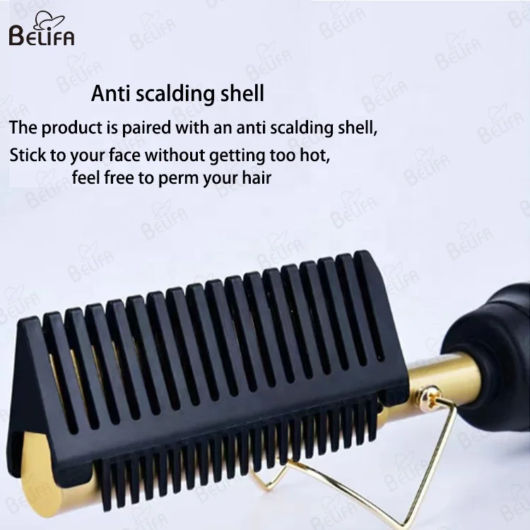 Professional Supplier hair straightener brush Hot Combs Iron 500 Degrees Electric Hot Comb Custom Logo