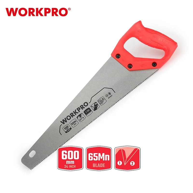 WORKPRO 600 мм (24 дюйма) ручная пила для деревообработки