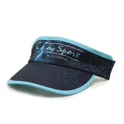 Outdoor Running Visor Hat Sublimation Print Elastic Back Visor Customized Logo Visors