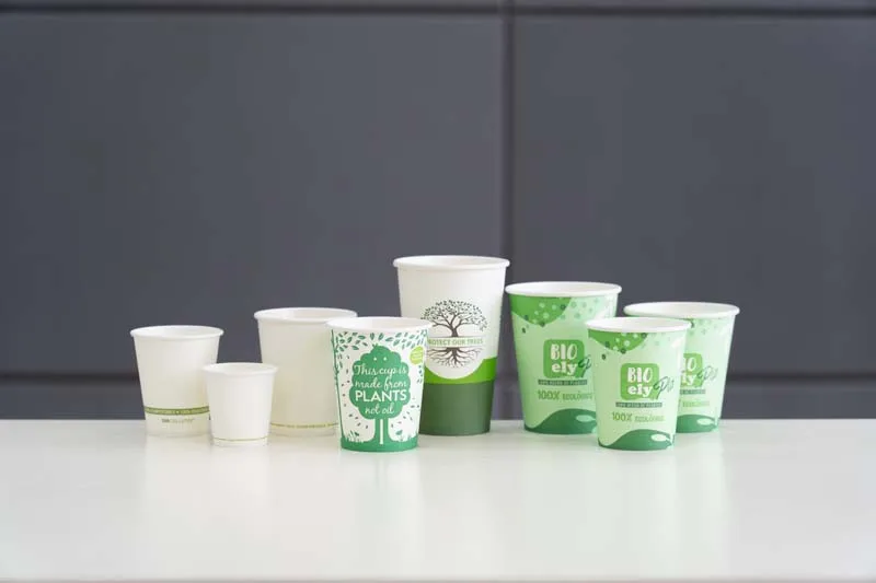  Compostable биоразлагаемый двойной бамбуковый с покрытием/белый PLA бумажный