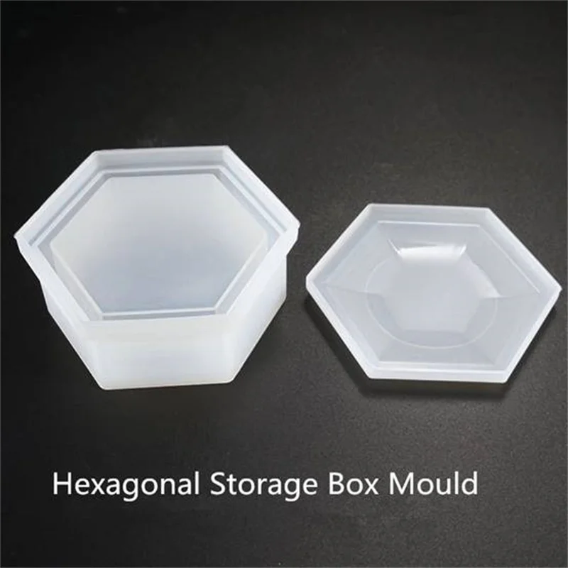 034 Can Be Customized Silicon Mold Making Shexagon Jewelry Torage Box Silicone Mold