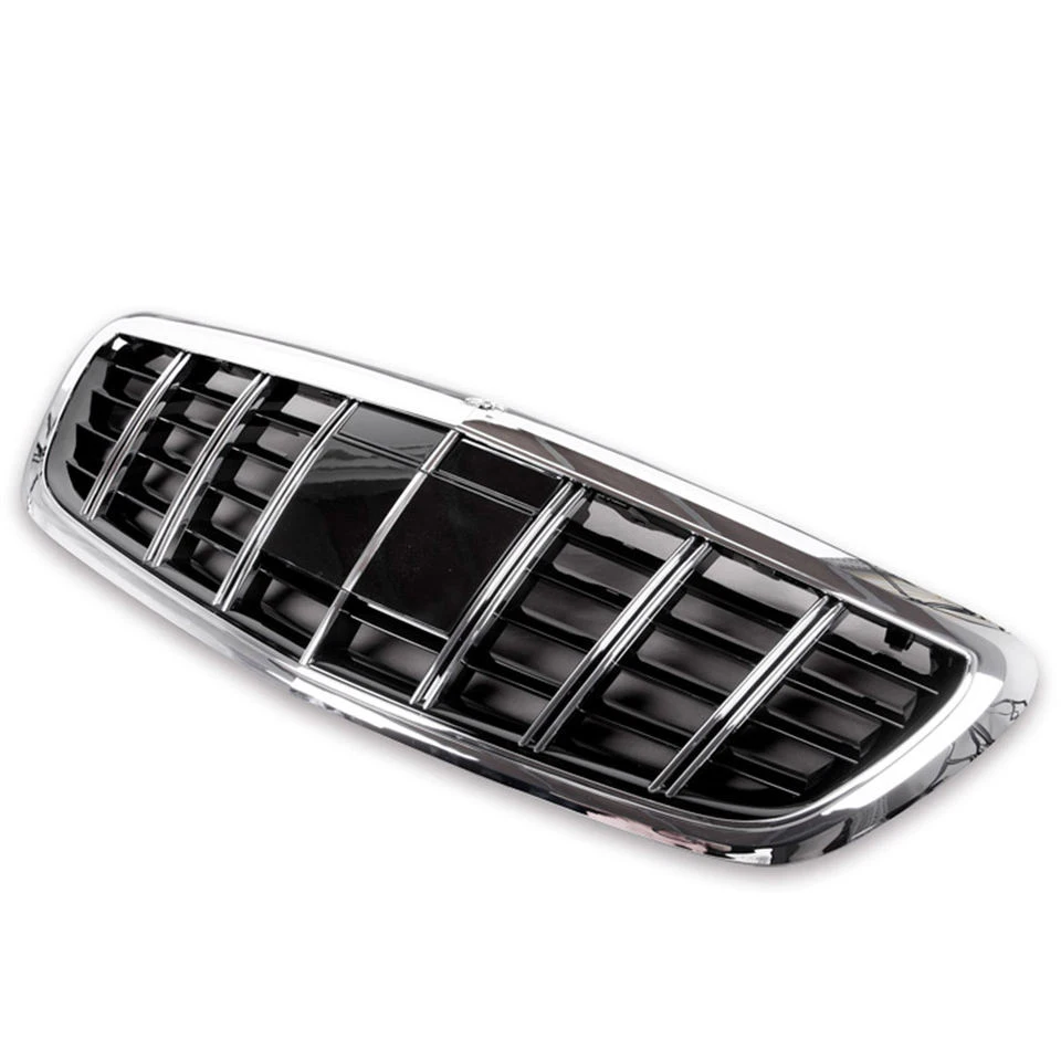 Matte Black Front Car Grille W205 Grill For Mercedes Benz Silver 3series Rear Bumper Body Kit