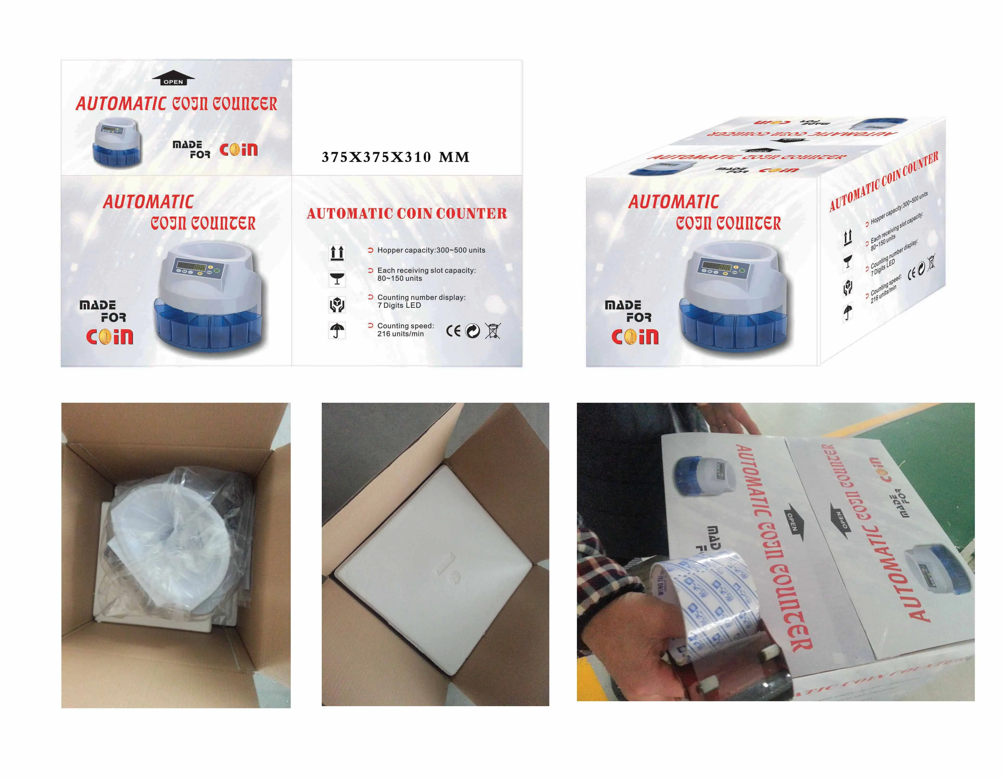 Automatic Coin Sorter and  Counter Machine Large LCD  coin counter industrial  Supports All Denomination of US Coins