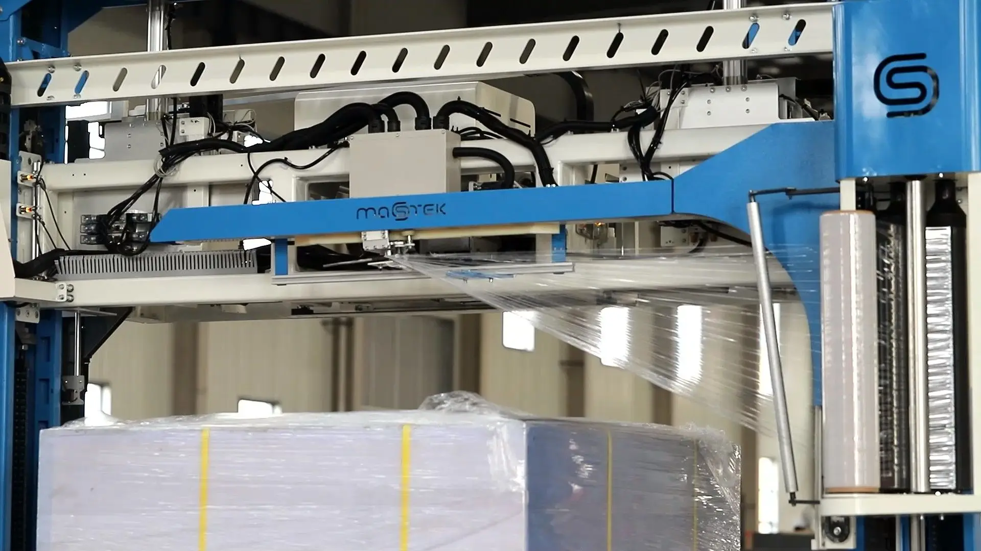 Automatic Stretch Film Wrapping machine Fully Automatic Pallet Strapping Machine