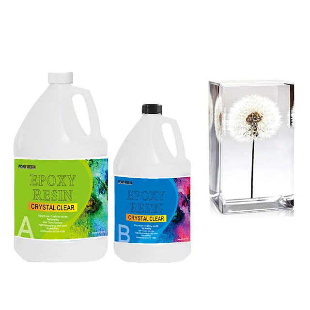 Deep Pour Epoxy 2 inches Thick High-Gloss & Crystal Clear Liquid Glass for Casting Countertop, Tabletop, River Table