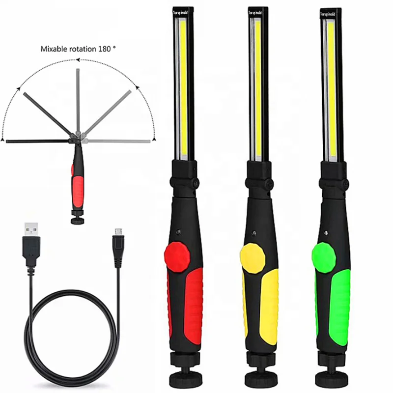 300 Lumen 18w Portable Folding LED Work Light With Magnetic Waterproof Cordless COB Flood Wide Beam Rechargeable Working Light