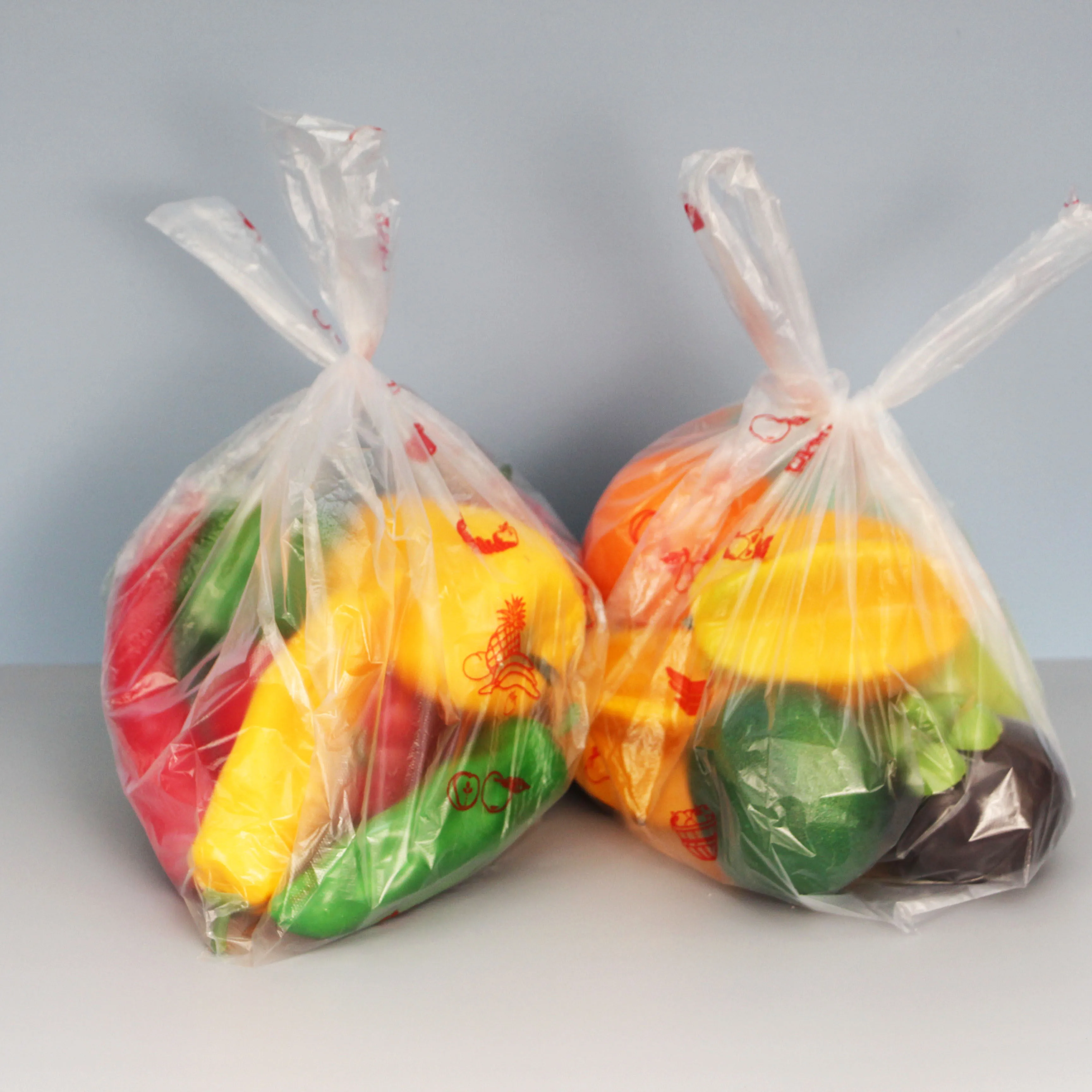 Clear HDPE Plastic T-shirt Bag on Roll plastic food bags for supermarket