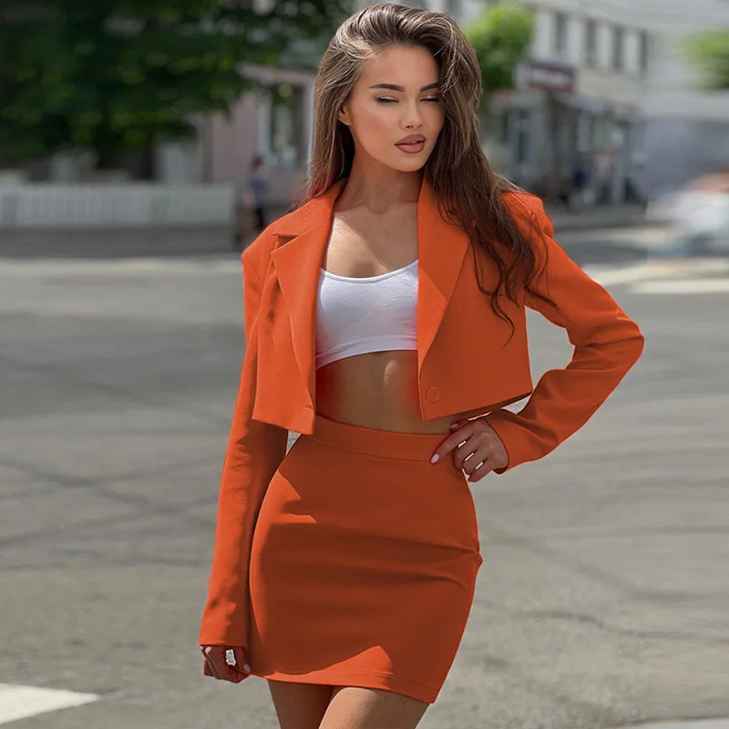 Sexy Women 2 Piece Skirt Suit Fashion Set 2024 Autumn Office Outfits Party Skirt Set Fall 2024Women Clothes Outfits