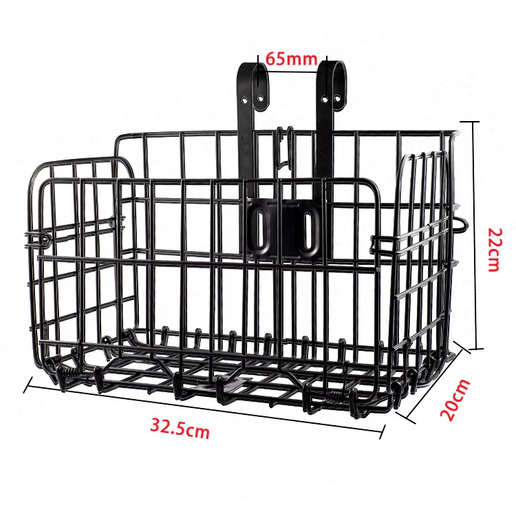 High quality mountain bicycle steel basket foldable detachable sturdy durable
