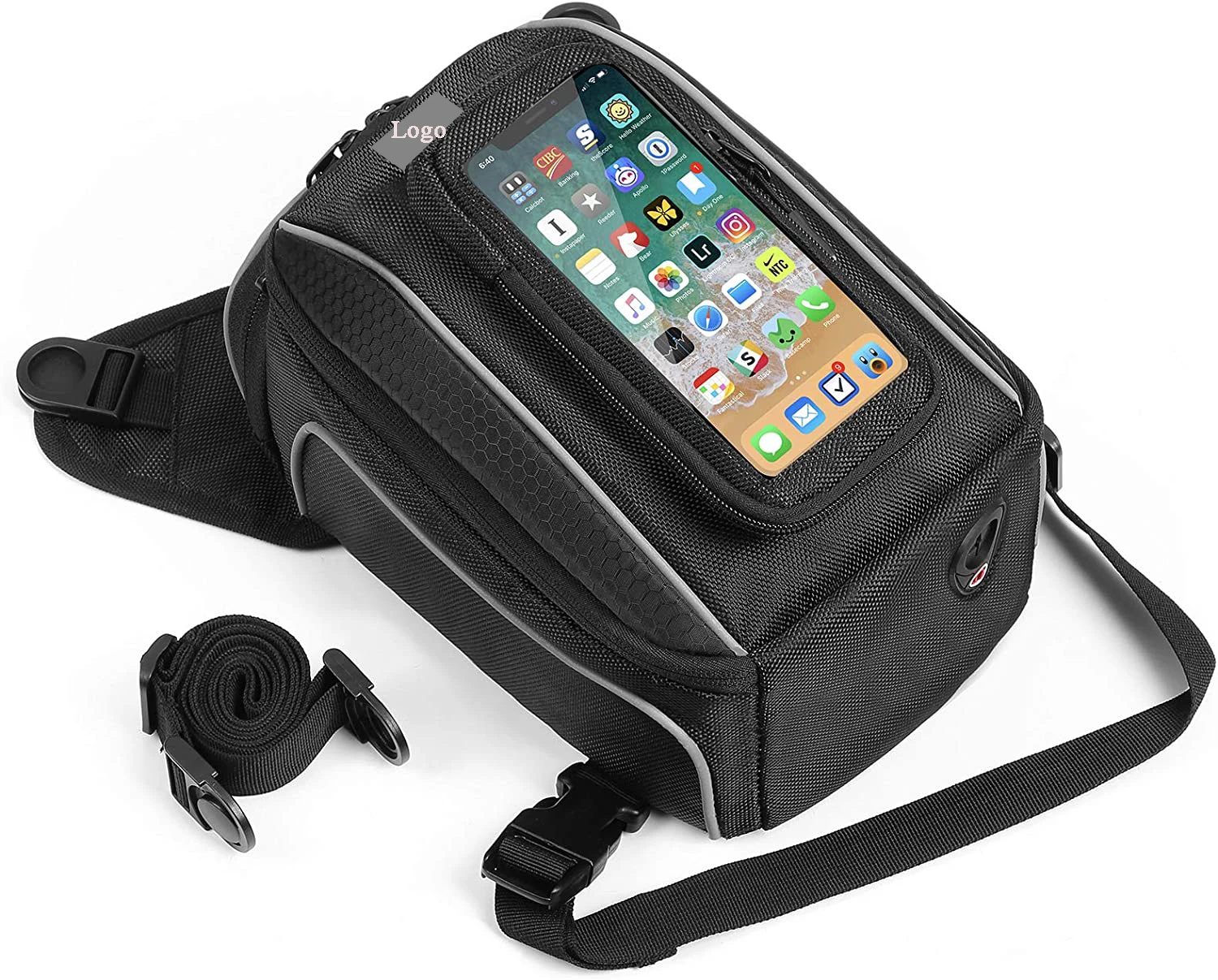 Motorcycle Magnetic Tank Bag Phone Pouch Universal with Metal Tank fit Cell Phone under 6.5 Inch