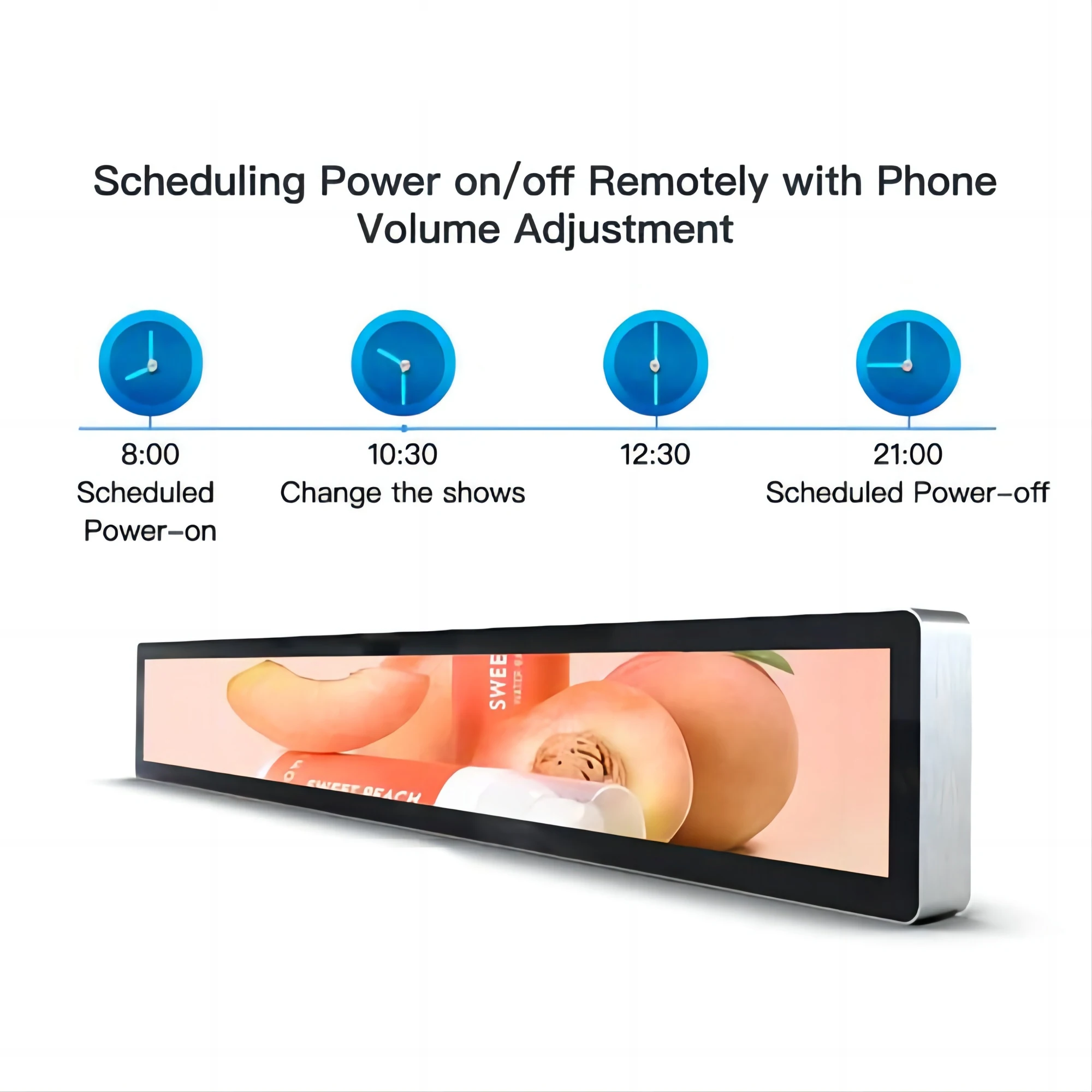 Digital Shelf Edge Advertising LCD Signage Wide Touch Screen Display Panel for Elevator Use