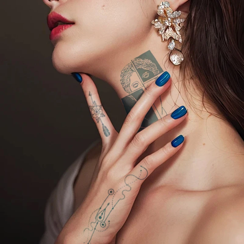 Temporary tattoo  Lasting matte surface juice semi-permanent tattoo sticker Waterproof temporary tattoo for women and men