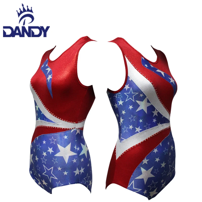 Wholesale Custom Long Sleeve Rhythmic Ballet Gymnastics Competition Leotard Shiny Crystal Kids Gymnastics Leotards