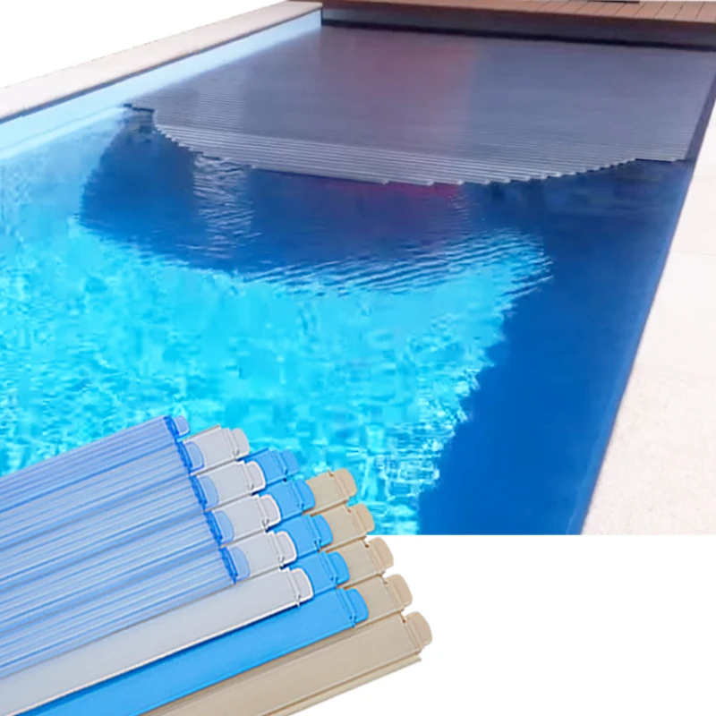 Automatic decking rolling pool cover dome