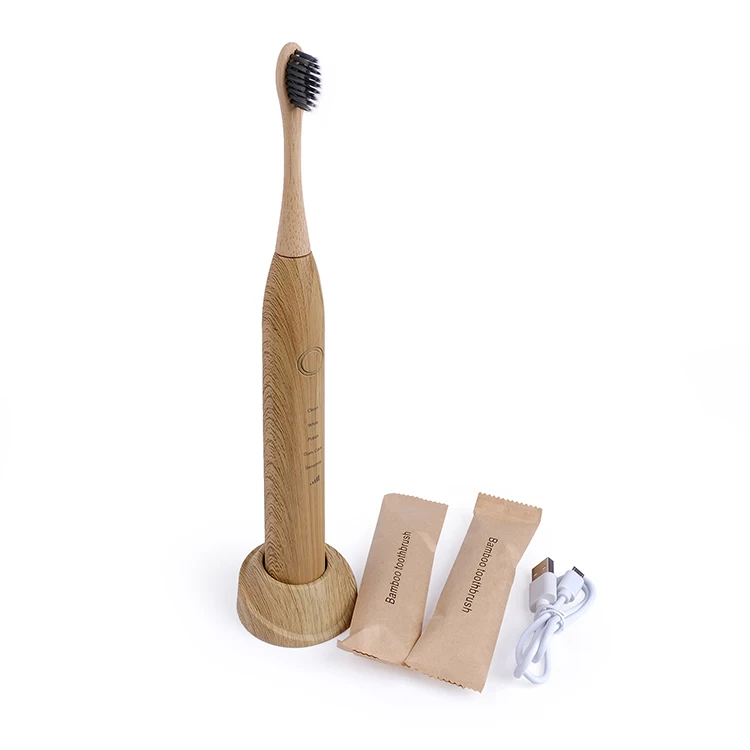 newly developed 4 brushing modes same bamboo brush heads as Ph*l*p electric toothbrush bamboo electric toothbrush