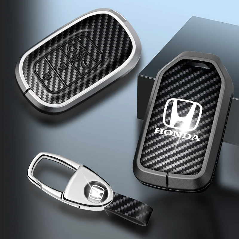 new product for Honda Key Fob Cover Accord Civic Pilot Odyssey CRV Fit Accessories Smart Remote Car Key Case Metal Silver