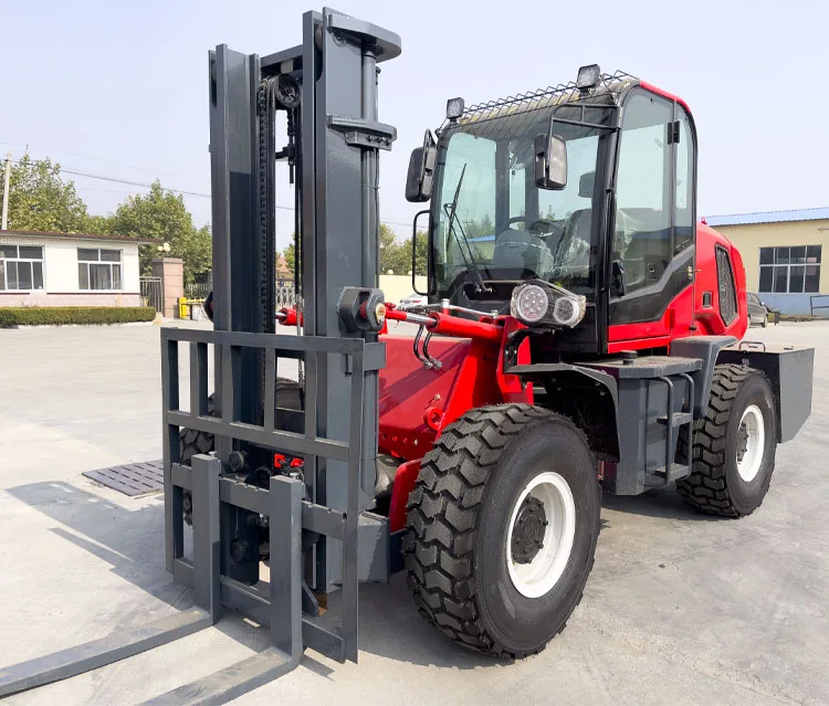 Ce сертифицированный 2 5 t 3t 3 Ton 4WD внедорожные шины триплексный Мачтовый переключатель передач вездеходный дизельный вилочный